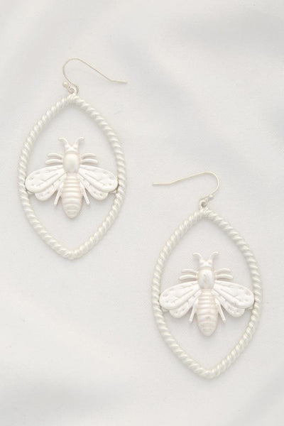 Bee Marquise Shape Dangle Earring